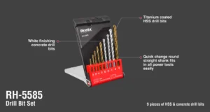 قیمت ست 9 عددی مته آهن و بتن رونیکس RH-5585