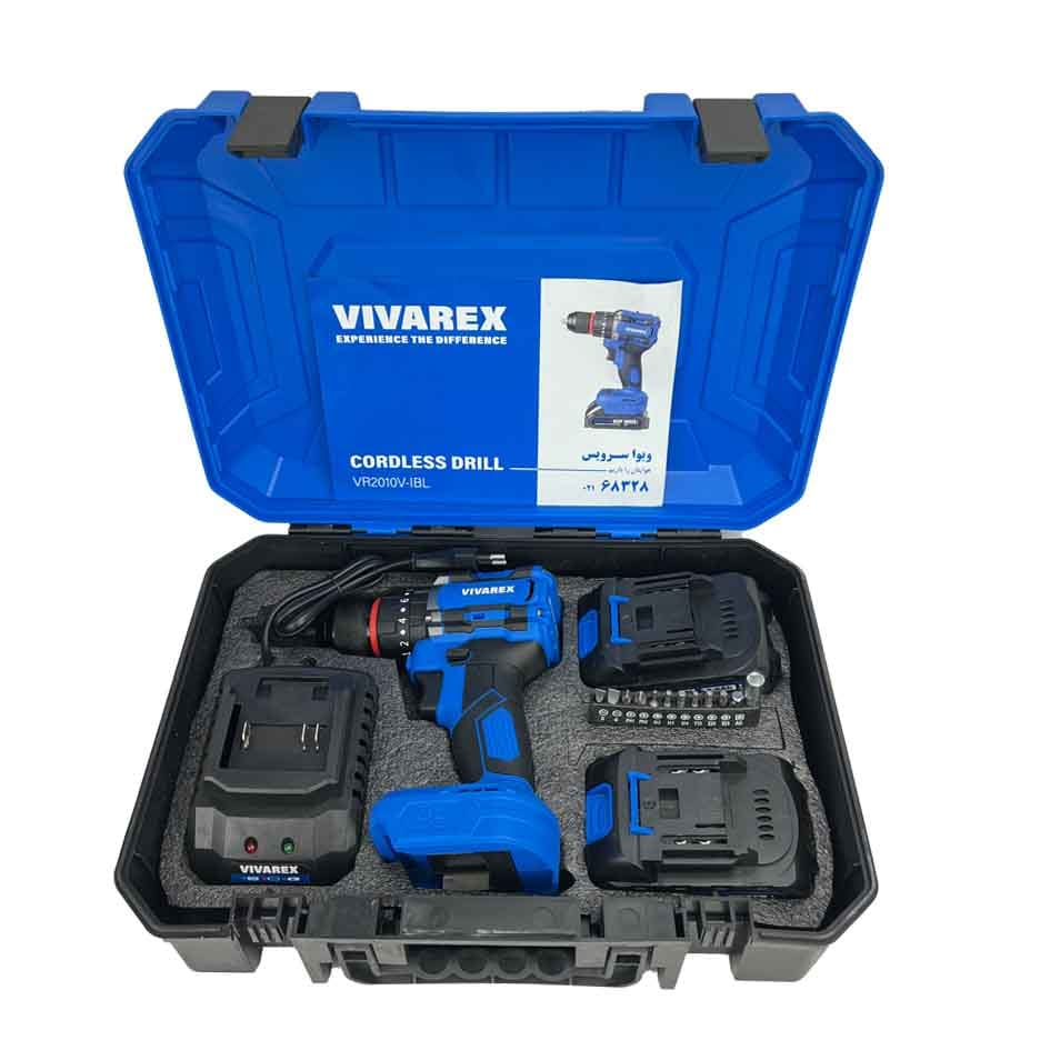 کیف قابل حمل دریل شارژی چکشی براشلس ۲۰ ولت ویوارکس مدل VR2010V-IBL