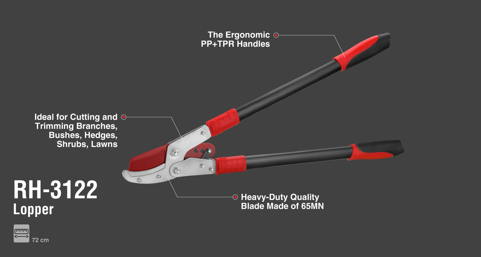 مشخصات قیچی شاخه‌زن رونیکس مدل RH-3122