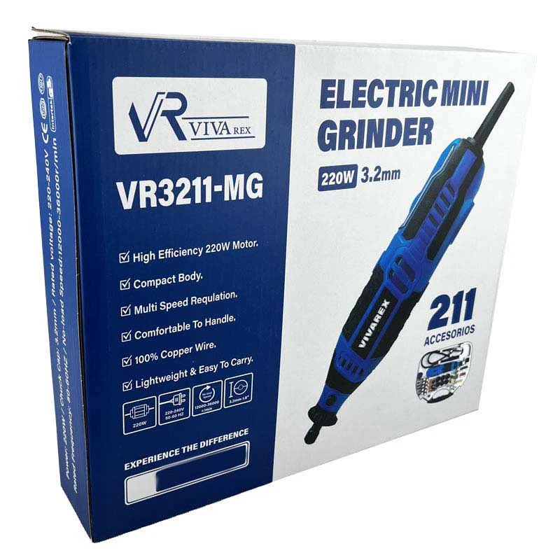بسته بندی فرز مینیاتوری ۲۱۱ پارچه ویوارکس مدل VR3211-MG