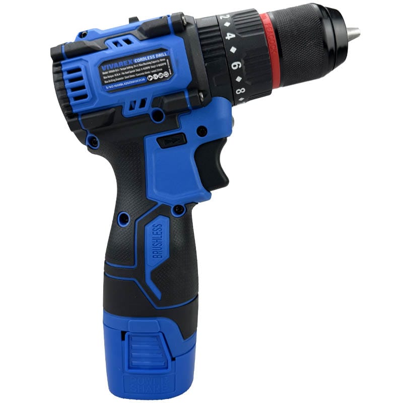 دریل شارژی 16 ولت چکشی دو باطری براشلس ویوارکس مدل VR1608-BLX