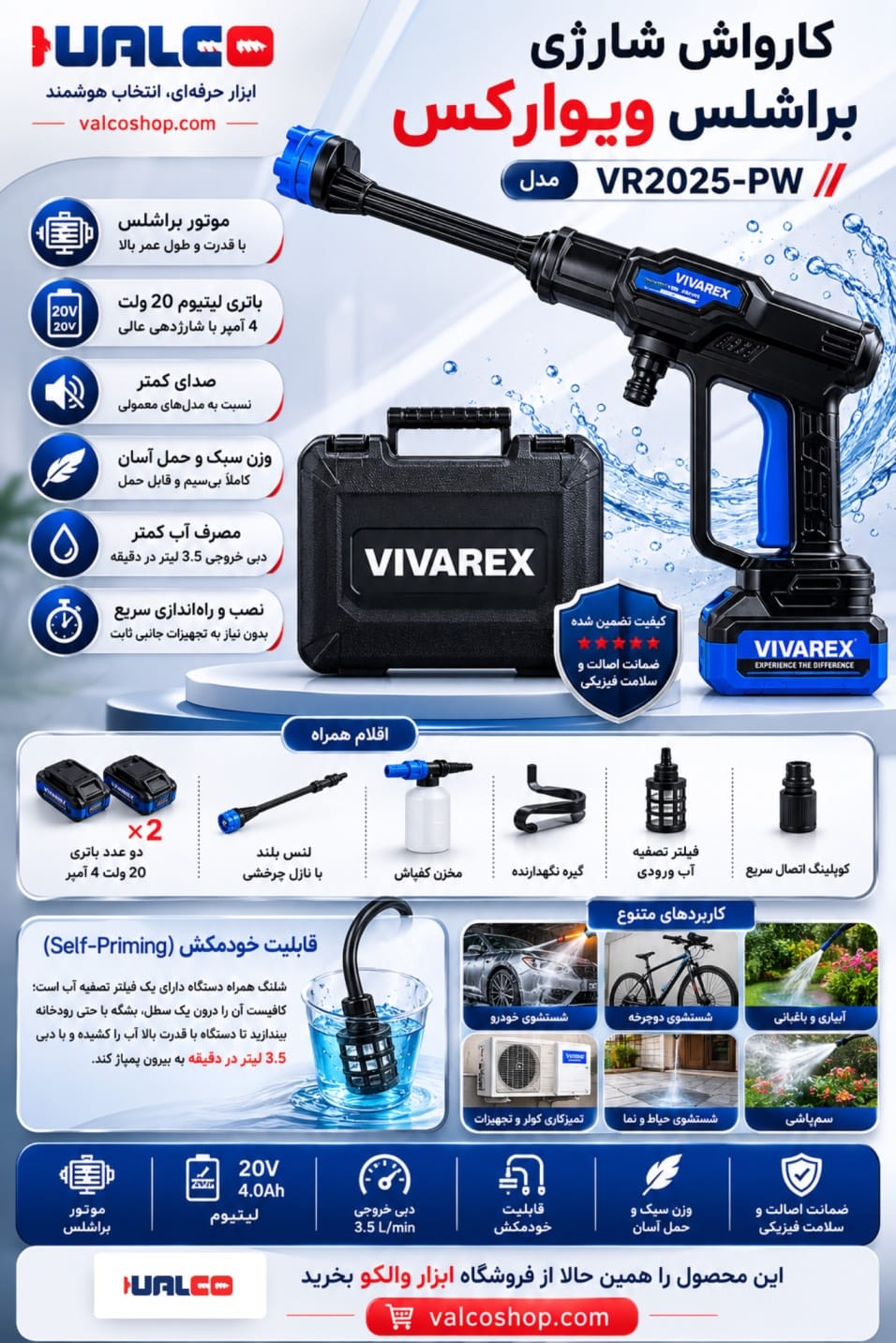 vivarex-vr2025-pw-20v-pressure-washer