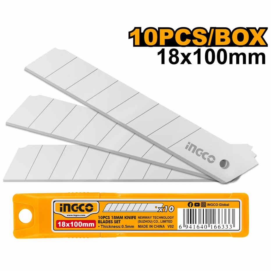 ingco-hknsb112-10pcs-18mm-cutter-blades