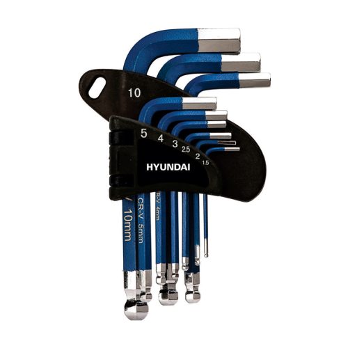 hyundai-ht190-9-piece-short-coated-hex-key-set